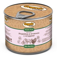 Organic Сhoice / Влажный корм Консервы Органик Чойс для Котят Индейка и ягненок с ягодами (цена за упаковку)