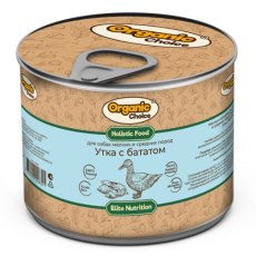 Organic Сhoice / Влажный корм Консервы Органик Чойс для собак Мелких и Средних пород Утка с бататом (цена за упаковку)