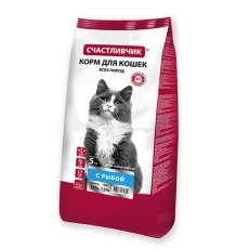 Счастливчик Сухой корм для кошек всех пород с Рыбой