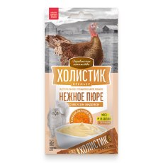 Деревенские лакомства Холистик Премьер / Пюре для кошек со вкусом Индейки с икрой летучей рыбы