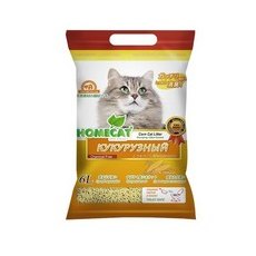 Homecat Ecoline / Комкующийся наполнитель Хоумкэт для кошачьего туалета Кукурузный