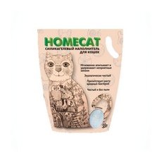 Homecat / Силикагелевый наполнитель Хоумкэт для кошачьего туалета Стандарт без запаха