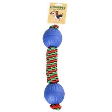 Homepet Dental TPR / Игрушка Хоумпет для собак 2 Мяча на плетенке для игры на воде