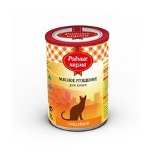 Родные Корма / Консервы Мясное угощение для кошек с Индейкой (цена за упаковку)