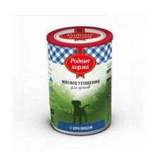 Родные Корма / Консервы Мясное угощение для Щенков с Кроликом (цена за упаковку)