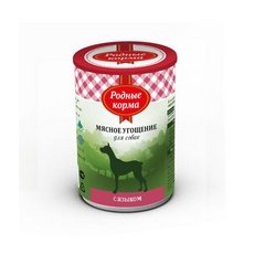 Родные Корма / Консервы Мясное угощение для собак с Языком (цена за упаковку)
