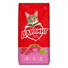 Дарлинг / Сухой корм для взрослых кошек Мясо и Овощи