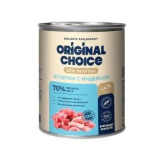 Original Choice Elite Nutrition Adult / Влажный корм Ориджинал Чойс для собак всех пород Ягненок с индейкой (цена за упаковку)