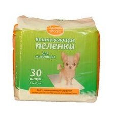 Чистый хвост / Впитывающие пеленки для животных 33 х 45 см