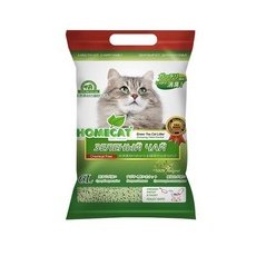 Homecat Ecoline / Комкующийся наполнитель Хоумкэт для кошачьего туалета Зеленый чай
