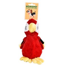 Homepet / Игрушка Хоумпет для собак Попугай плюшевый с пищалкой и шуршащим эффектом