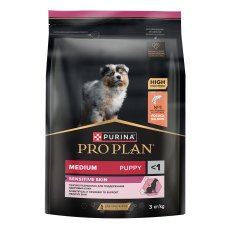 PRO PLAN SENSITIVE SKIN / Сухой корм ПРО ПЛАН для щенков средних пород при чувствительной коже с лососем