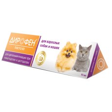 Apicenna ДИРОФЕН-60 паста для взрослых собак и кошек антигельметик