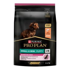 PRO PLAN SENSITIVE SKIN / Сухой корм ПРО ПЛАН для щенков мелких и карликовых пород с Чувствительной кожей с Лососем