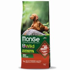 Monge Dog BWild Grain Free Adult All Breeds Lamb Potatoes Peas / Сухой Беззерновой корм Монж Бивайлд для взрослых собак всех пород Ягненок картофель горох