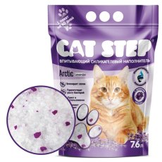 Cat Step Arctic Lavender / Силикагелевый наполнитель Кэт Степ для кошачьего туалета с ароматом Лаванды