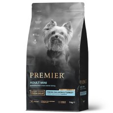 Premier Adult Mini Fresh Salmon & Turkey / Сухой корм Премьер для взрослых собак Мелких пород Свежее филе Лосося с индейкой