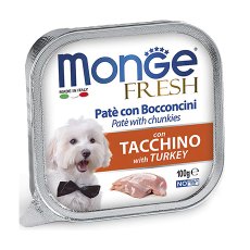 Monge Dog Fresh Turkey / Влажный корм Консервы Монж Фреш для взрослых собак Индейка (цена за упаковку)