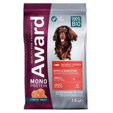 Award Monoprotein / Сухой корм Авард для взрослых собак Мелких и миниатюрных пород из Лосося с добавлением семян льна и алоэ вера