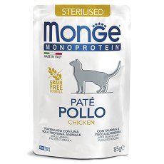 Monge Monoprotein Sterilised Chicken / Влажный корм Паучи Монж для Стерилизованных кошек Курица (цена за упаковку)