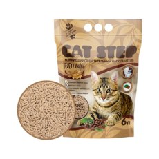 Cat Step Tofu Latte / Комкующийся растительный наполнитель Кэт Степ для кошачьего туалета с ароматом Кофе