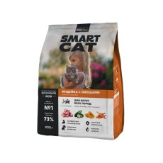 Smart Cat / Cухой корм Смарт Кэт для Котят всех пород с Индейкой и овощами