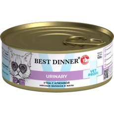 Best Dinner Exclusive Vet Profi Urinary / Консервы Бест Диннер для кошек Утка с клюквой (цена за упаковку)