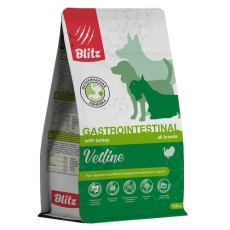 Blitz Vetline Gastrointestinal / Диетический полнорационный сухой корм Блиц для взрослых собак при нарушении работы ЖКТ