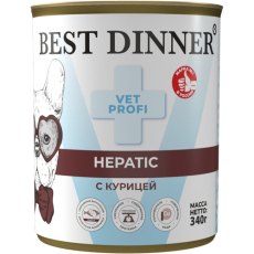 Best Dinner Vet Profi Hepatic / Диетический корм Бест Диннер для собак с Курицей (цена за упаковку)