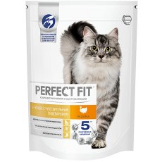 Perfect Fit Sensitive / Сухой корм Перфект Фит для чувствительных кошек Индейка