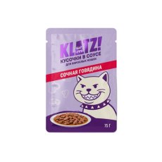 KLATZ! / Влажный корм Клатц для взрослых кошек с Говядиной в соусе (цена за упаковку)