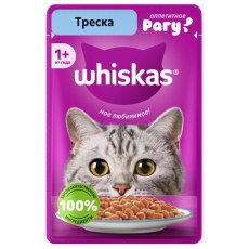 Whiskas / Паучи Вискас для взрослых кошек Треска рагу (цена за упаковку)