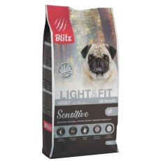 Blitz Sensitive Light Adult All Breeds Turkey / Сухой корм Блиц для взрослых собак всех пород с лишним весом Низкокалорийный Индейка