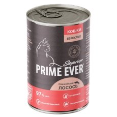 Prime Ever Superior / Влажный корм Прайм Эвер для кошек Свежайший лосось (цена за упаковку)