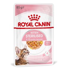 Royal Canin Kitten Sterilised Jelly / Влажный корм (Консервы-Паучи) Роял Канин Киттен Стерилайзд для Стерилизованных Котят в возрасте от 6 до 12 месяцев в Желе (цена за упаковку)
