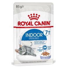 Royal Canin Indoor 7+ / Влажный корм (Консервы-Паучи) Роял Канин Индор для Стерилизованных Пожилых кошек старше 7 лет Живущих в помещении в Желе (цена за упаковку)