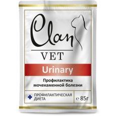 Clan Vet Urinary / Диетический влажный корм Клан для кошек Профилактика мочекаменной болезни (цена за упаковку)