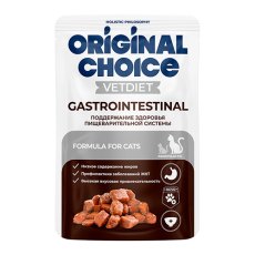 Original Choice Vetdiet Gastrointestinal / Ветеринарная диета Ориджинал Чойс диетическое полнорационное питание Паучи для взрослых кошек с чувствительным пищеварением (цена за упаковку)