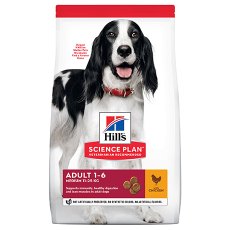 Hills Science Plan Adult 1-6 Medium Chicken / Сухой корм Хиллс для собак Средних пород Курица
