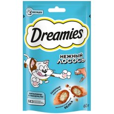 Dreamies / Лакомство Дримис для кошек Подушечки с Лососем
