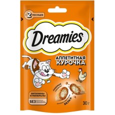 Dreamies / Лакомство Дримис для кошек Подушечки с Курицей