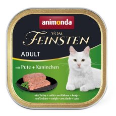 Animonda Vom Feinsten Adult / Консервы Анимонда для кошек с Индейкой и Кроликом (цена за упаковку)