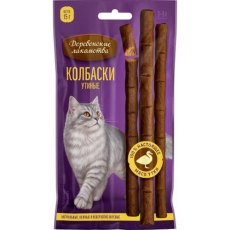 Деревенские лакомства / Лакомство для кошек колбаски Утиные