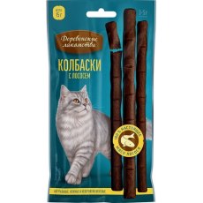 Деревенские лакомства / Лакомство для кошек колбаски с Лососем