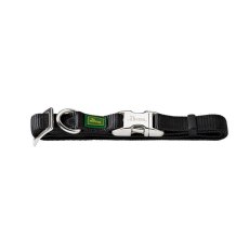 Hunter Alu-Strong / Ошейник Хантер для собак нейлон с металлической застежкой Черный