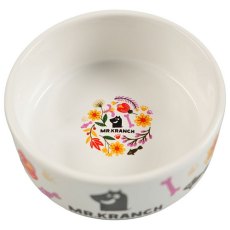Mr.Kranch / Миска керамическая для собак Цветы Прованса Розовая