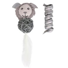 Petpark / Игрушка Петпарк для кошек Космический пёс и пружинка с кошачьей мятой