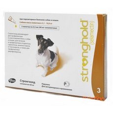 Zoetis Stronghold / Капли Стронгхолд Инсектоакарицидные для собак весом от 5 до 10 кг 12% 60мг