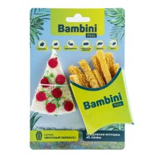 Bambini Pets / Игрушка Бамбини Петс для Грызунов Пицца и картофель фри из люфы