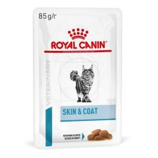 Royal Canin Skin & Coat / Ветеринарный влажный корм (Консервы-Паучи) Роял Канин Скин энд Коат для Кастрированных котов и Стерилизованных кошек с Чувствительной кожей (цена за упаковку)